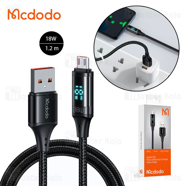 کابل Mcdodo CA-1070 Digital HD Micro USB Quick Charge Data cable 18W 1.2m